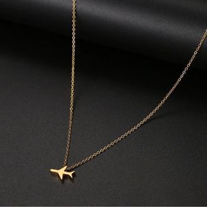 Dainty Airplane Necklace, Travel Necklace, Gold Plane Necklace | , Travel